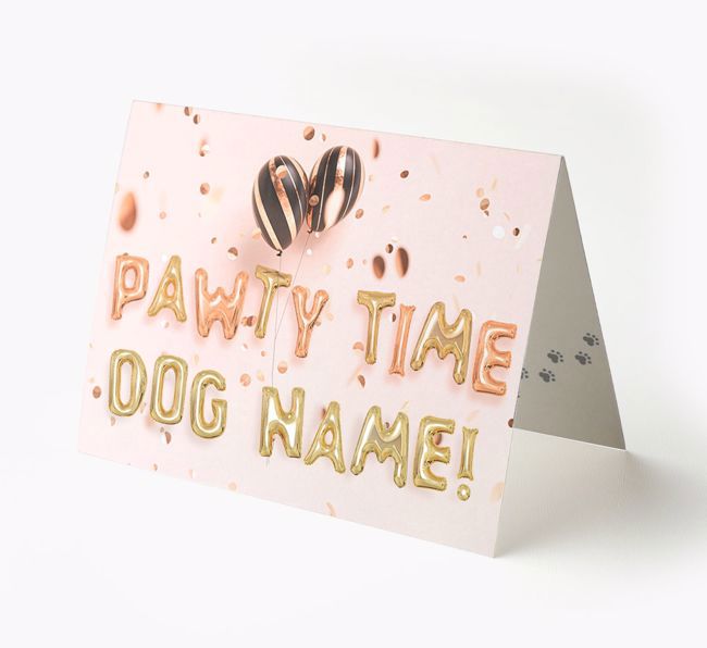 Personalised 'Pawty Time' Card for your {breedFullName}
